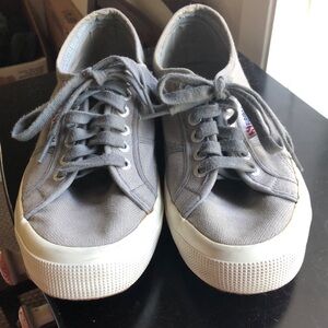 Superga gray tennis shoes size 9.5
